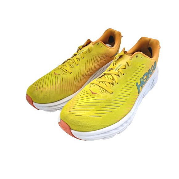 Hoka One One Rincon 3 Shoes Mens Size 12.5D Yellow Road Running 1119395 IRYL - Picture 2 of 9